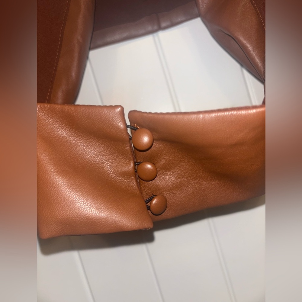 Eloquii halter brown faux leather crop top size 20 - Picture 4 of 11